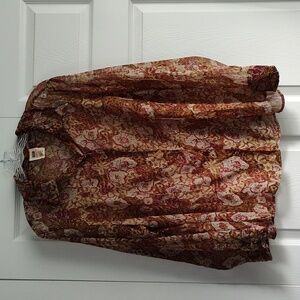 Faded Glory - See-Through, Button-Down, Blouse - Plus Size 18W/20W - EUC